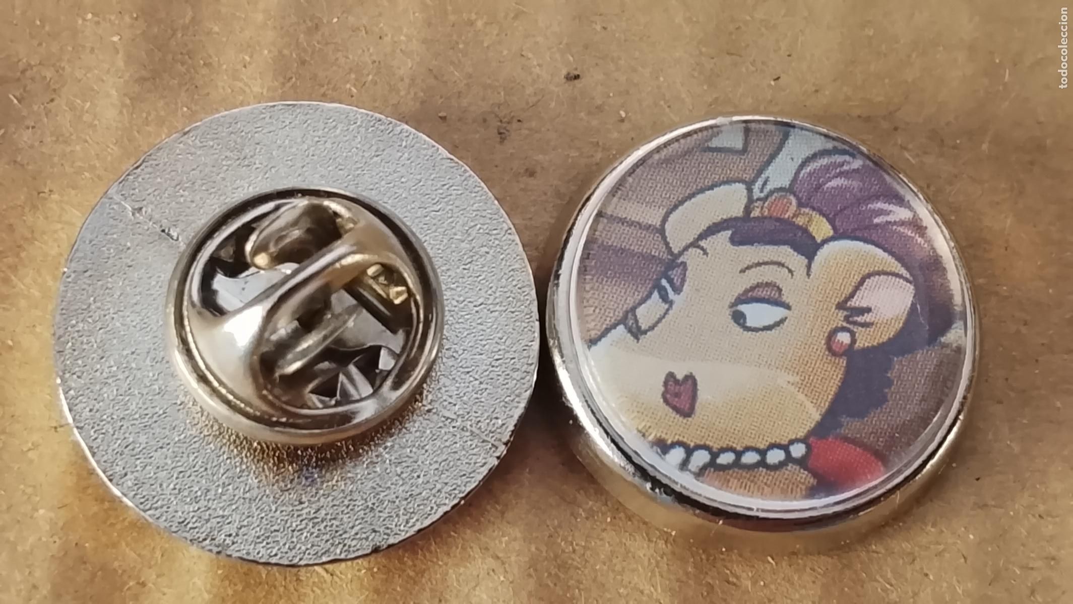 Pins de colecci&oacute;n: pin redondo metal - infantil dibujos animados c&oacute;mics Tea Stilton