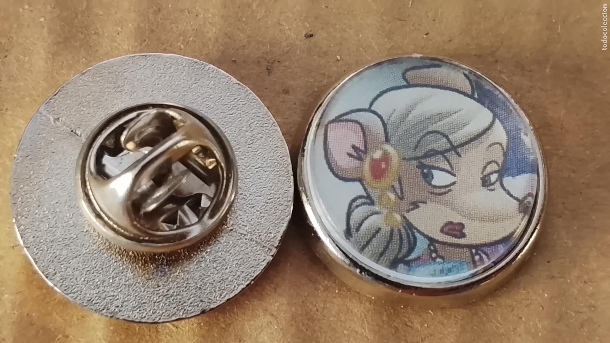 Pins de colecci&oacute;n: pin redondo metal - infantil dibujos animados c&oacute;mics Tea Stilton