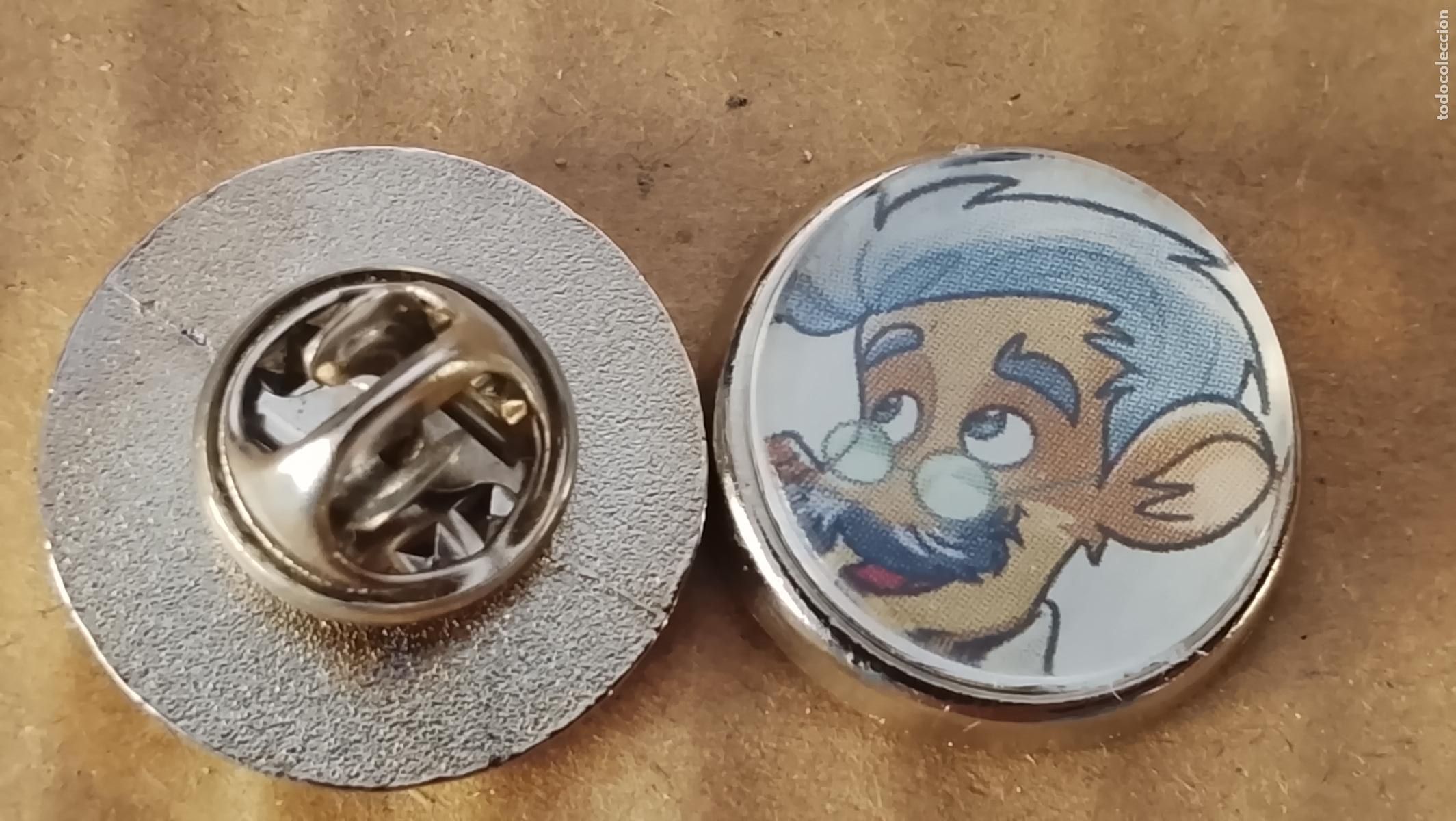 Pins de colecci&oacute;n: pin redondo metal - infantil dibujos animados c&oacute;mics Tea Stilton