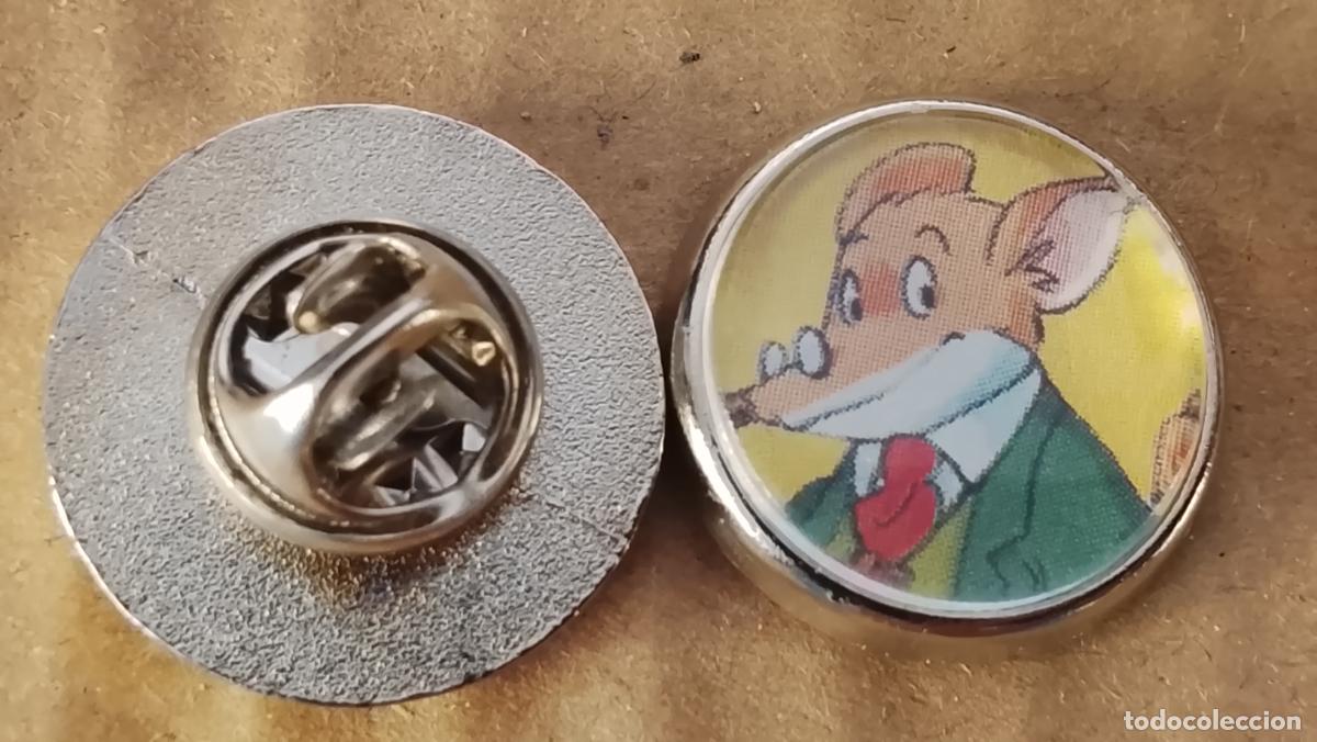 Pins de colecci&oacute;n: pin redondo metal - infantil dibujos animados c&oacute;mics Tea Stilton