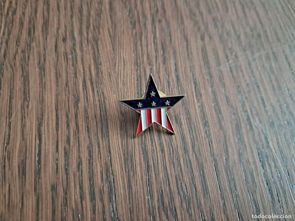 Pins de colecci&oacute;n: pin de metal, bandera USA, Estados Unidos.