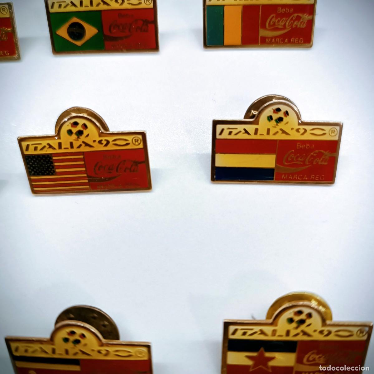 Pins de colecci&oacute;n: 20 Pines Coca-Cola Mundial Italia 90