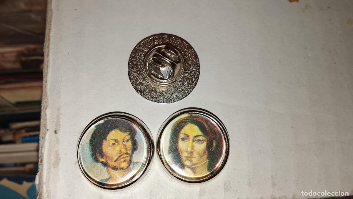 Pins de colecci&oacute;n: 2 PINS REDONDO METAL - BIBLIA CAIN Y ABEL HERMANOS
