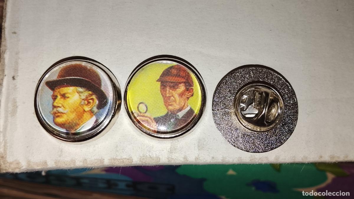 Pins de colecci&oacute;n: 2 PINS REDONDO METAL - SHERLOCK HOLMES Y DR. WATSON