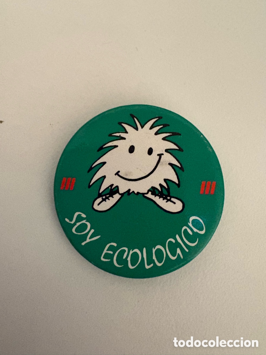 Pins de colecci&oacute;n: CHAPA VINTAGE CEGASA &rdquo;SOY ECOL&Oacute;GICO&rdquo; A&Ntilde;OS 80