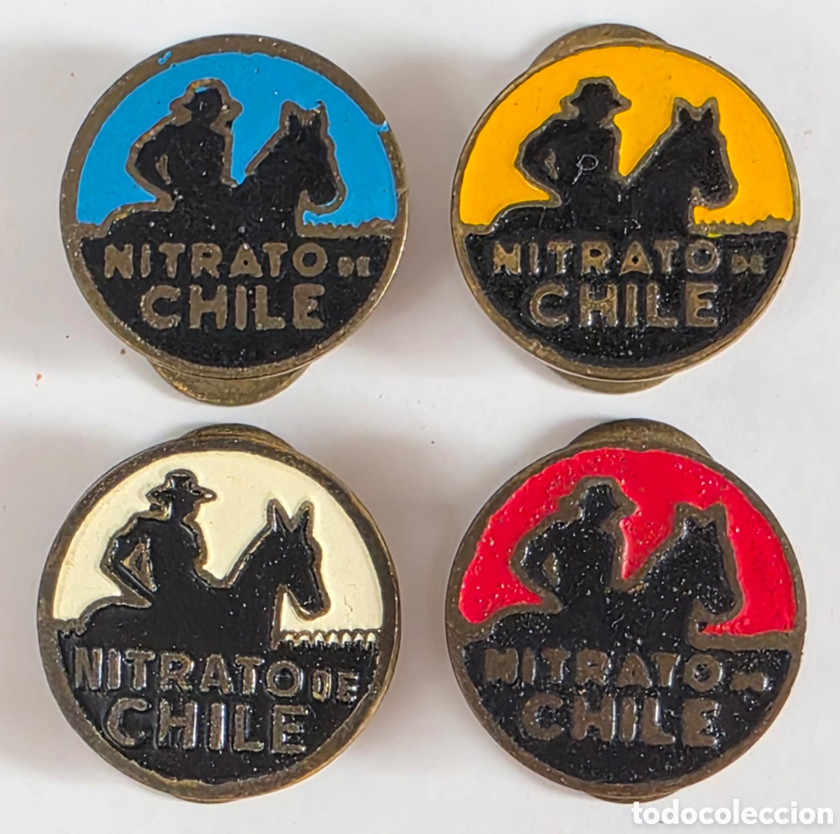 Pins de colecci&oacute;n: 4 Insignias Publicidad Nitratos de Chile - Fertilizantes Abonos
