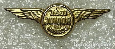 Pins de colecci&oacute;n: 4096.Insignia vintage de alas de azafata junior de la aerol&iacute;nea Thai Junior Hostess Wings Badge