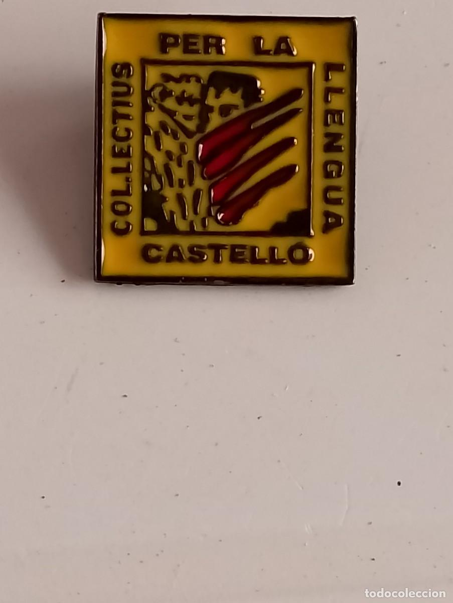 Pins de colecci&oacute;n: Pin / Insignia - Col&middot;lectius per la Llengua Castell&oacute; - Cuadrado Esmaltado