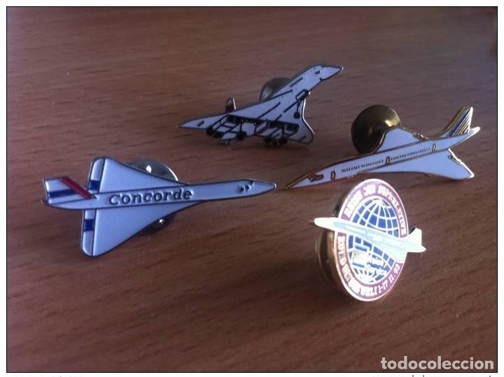 Pins de colecci&oacute;n: SET DE 4 PINES - AVI&Oacute;N CONCORDE CHELU TABLO-PARIS 1992 DEMONIOS Y MARAVILLAS