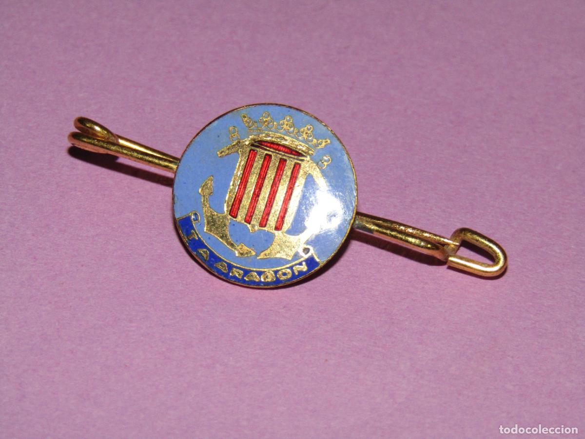 Pins de colecci&oacute;n: Antiguo Alfiler de Corbata en Lat&oacute;n y Esmaltes del Buque Transporte de Ataque T.A. ARAGON