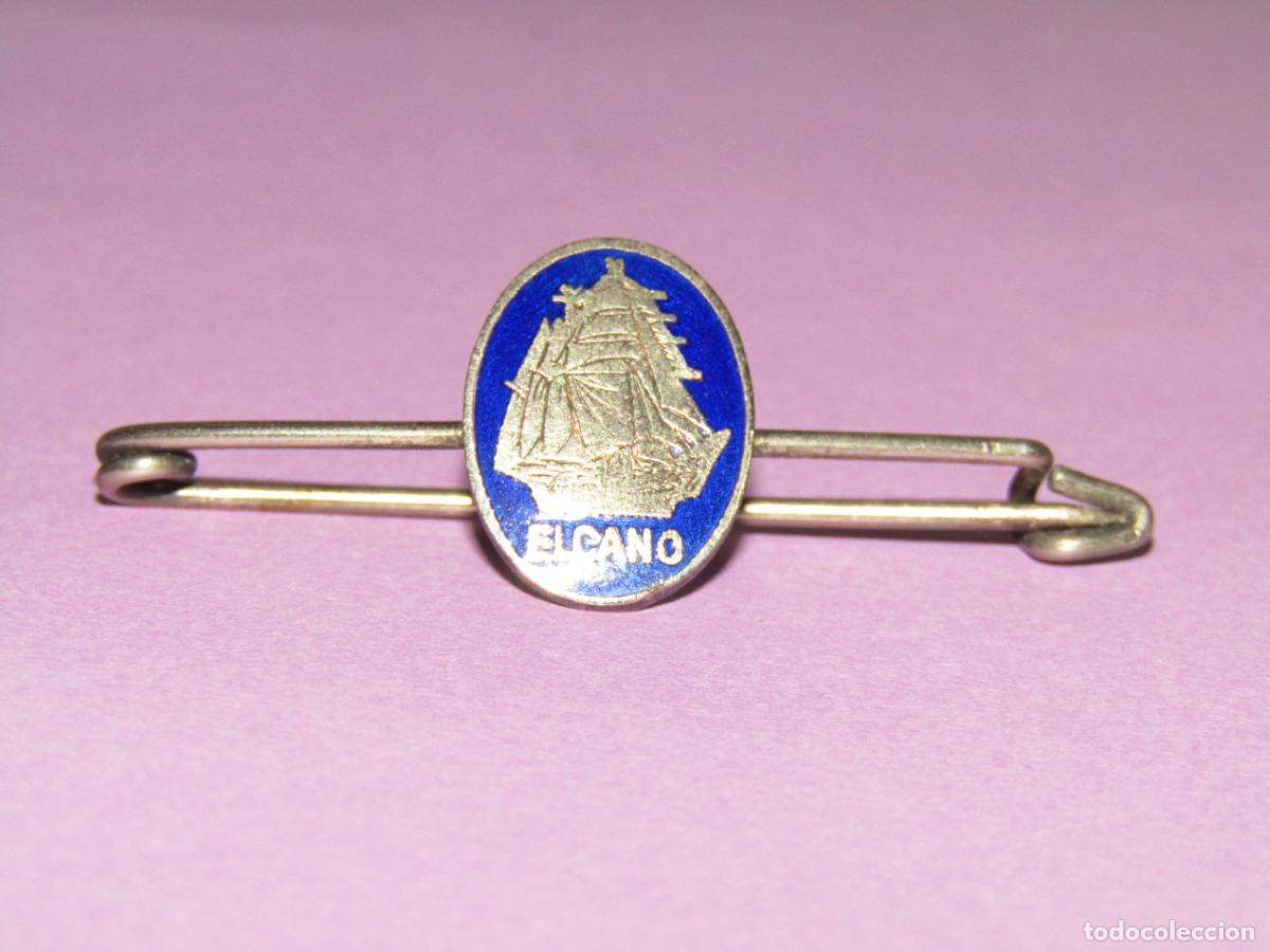 Pins de colecci&oacute;n: Antigua Insignia de Solapa Imperdible en Metal y Esmaltes del Buque Escuela JUAN SEBAST&Aacute;N ELCANO