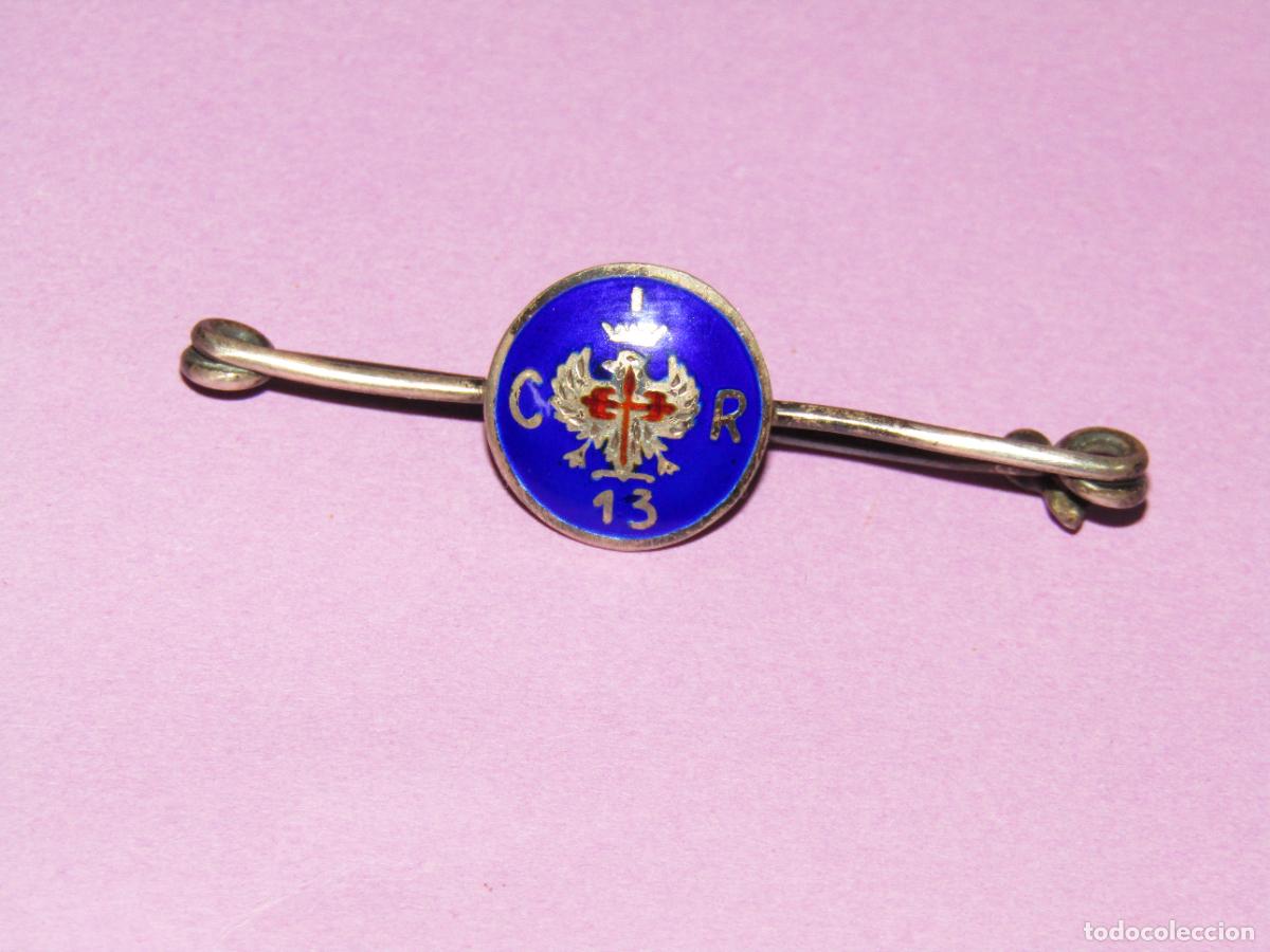 Pins de colecci&oacute;n: Antiguo Alfiler de Corbata Imperdible en Lat&oacute;n y Esmaltes del CIR 13 en FIGUEIRIDO