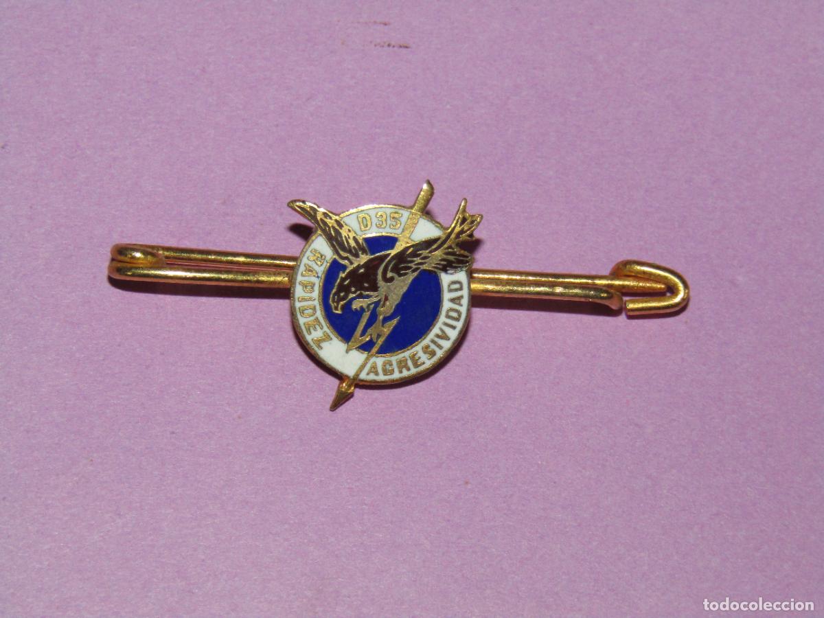 Pins de colecci&oacute;n: Antiguo Alfiler de Corbata Imperdible en Lat&oacute;n y Esmaltes RAPIDEZ AGRESIVIDAD D - 35