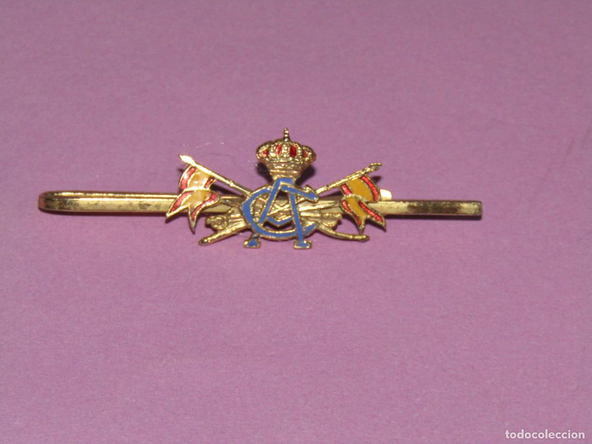 Pins de colecci&oacute;n: Antiguo Pasador de Corbata en Lat&oacute;n y Esmaltes de la ACADEMIA DE CABALLERIA