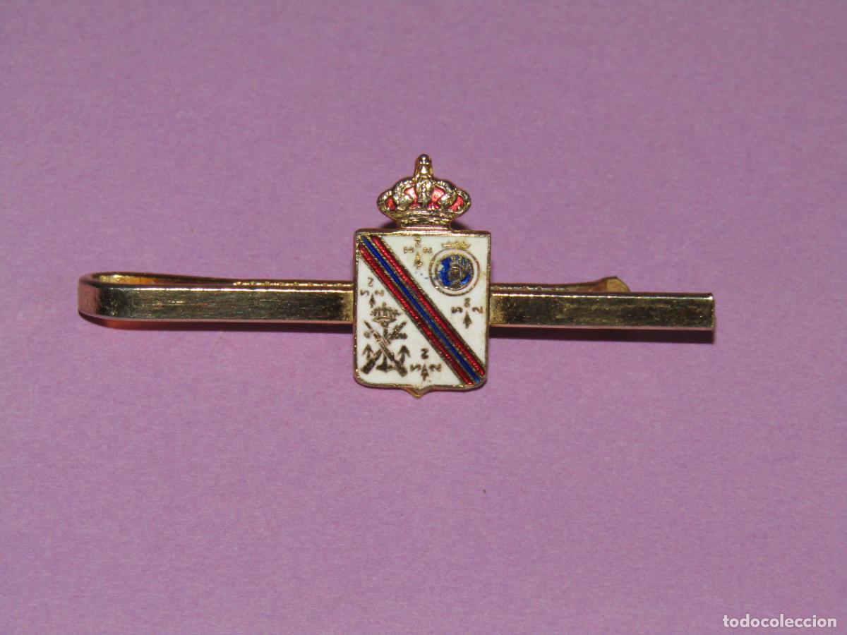 Pins de colecci&oacute;n: Antiguo Pasador de Corbata en Lat&oacute;n y Esmalte de la ESCUELA DE INFANTERIA DE MARINA
