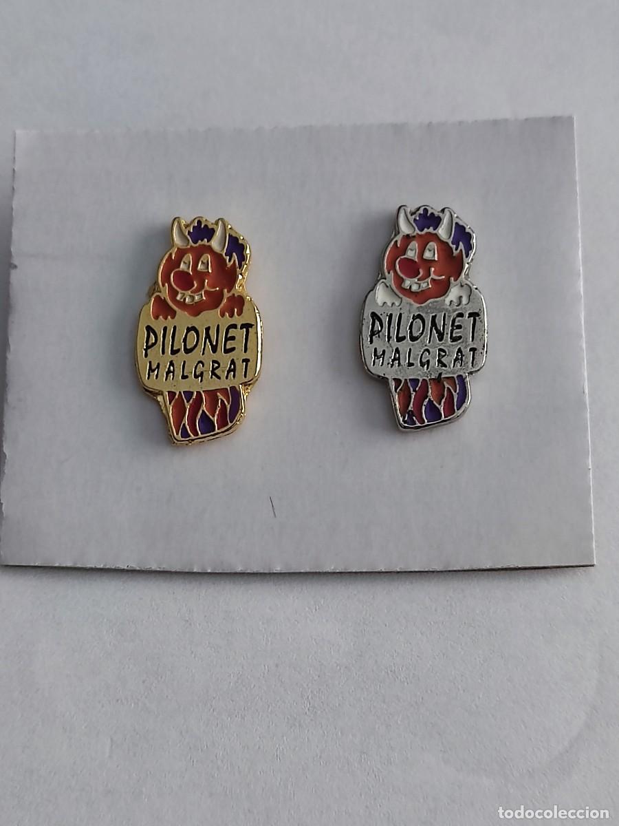 Pins de colecci&oacute;n: LOTE DE DOS PINS DEL GEGANT (GIGANTE) PILONET DE MALGRAT (BARCELONA)