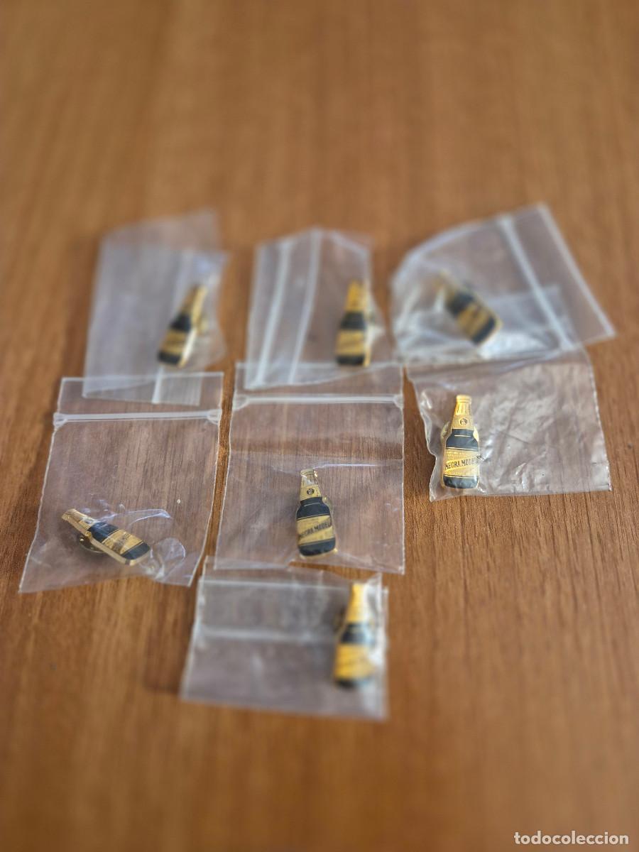 Pins de colecci&oacute;n: LOTE 7 PINS CERVEZA NEGRA MODELO.
