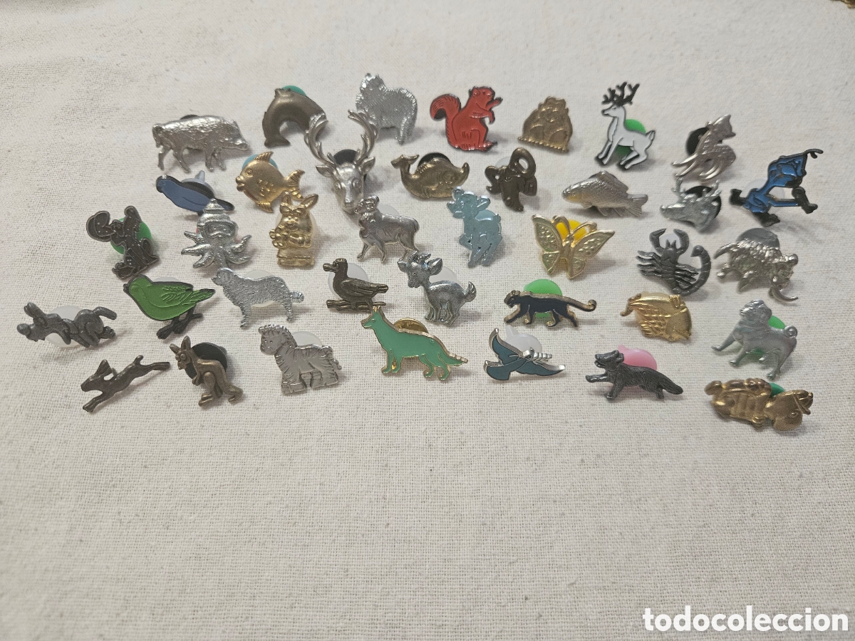 Pins de colecci&oacute;n: Lote 38 pins animales