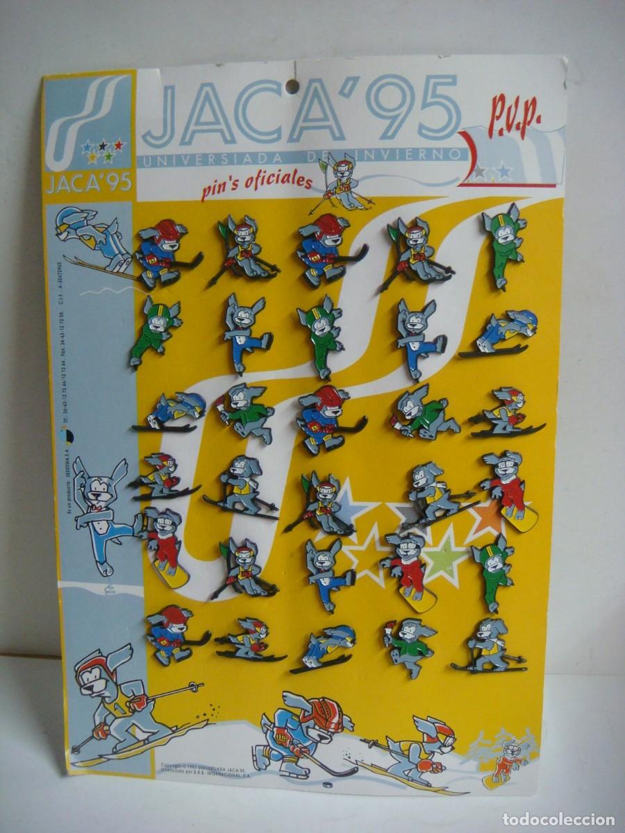 Pins de colecci&oacute;n: PINS CARTON CON 30 PINS DE JACA 95-(&)