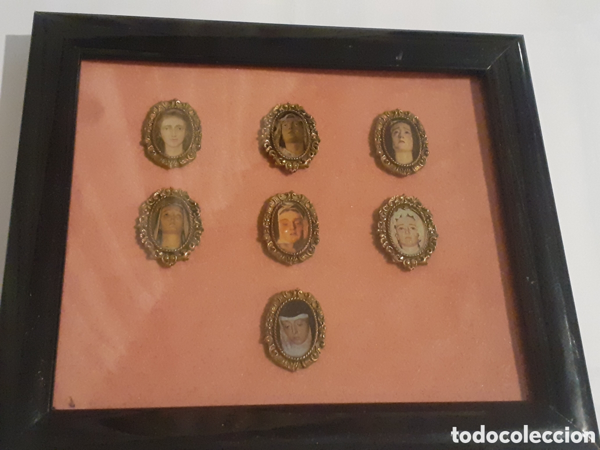 Pins de colecci&oacute;n: COLECCION 7 PINS ROSTROS DE 7 VIRGENES SEMANA SANTA ZAMORA. ENMARCADA