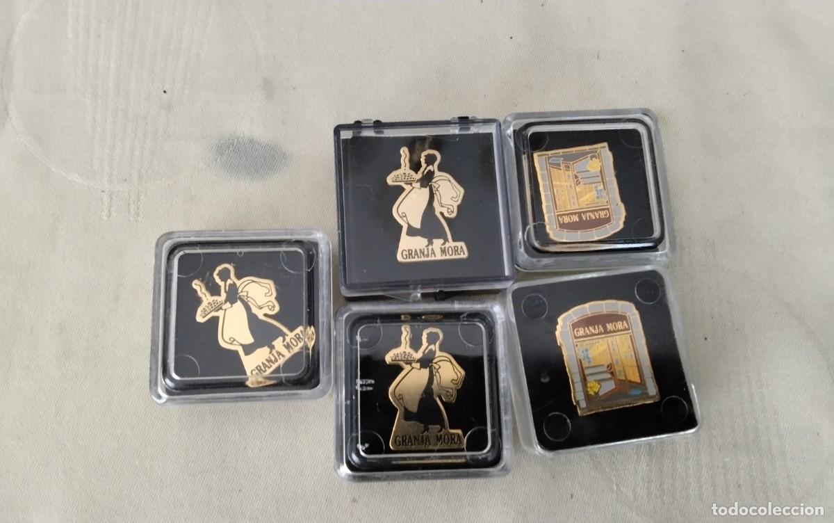 Pins de colecci&oacute;n: GIRONA , LOTE DE 5 PINS ESTUCHADOS PUBLICIDAD HOSTELERIA , MUY BONITOS BUENA CALIDAD