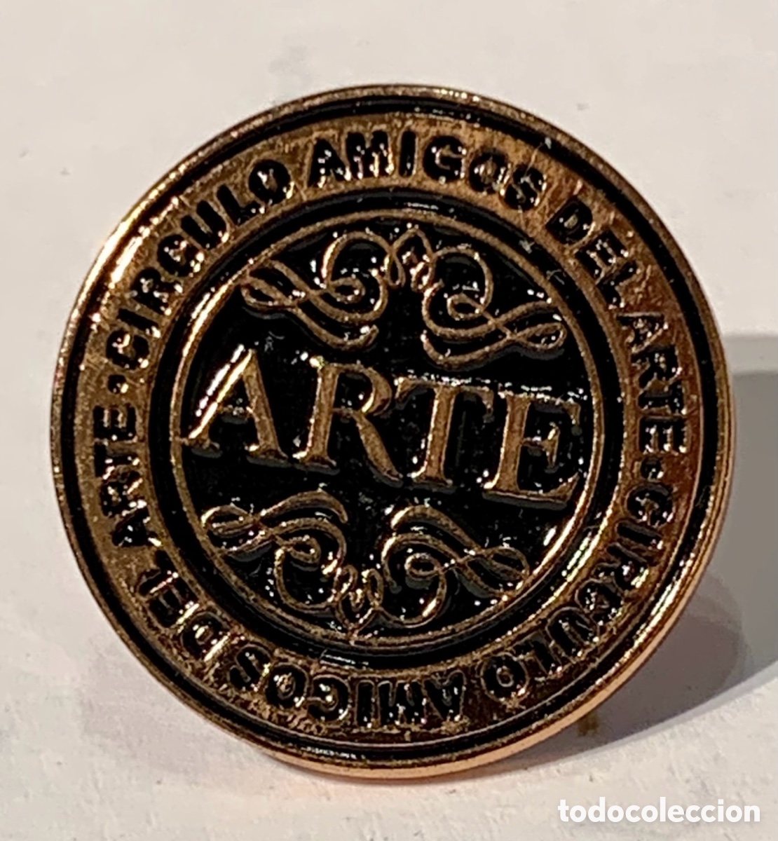 Pins de colecci&oacute;n: Pin. ARTE. C&iacute;rculo de Amigos del Arte. Metal Dorado.