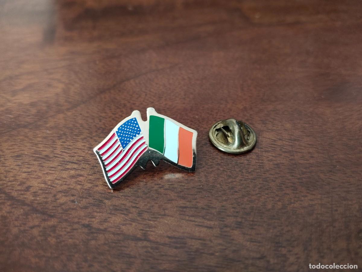 Pins de colecci&oacute;n: Pin banderas Estados Unidos e Irlanda.