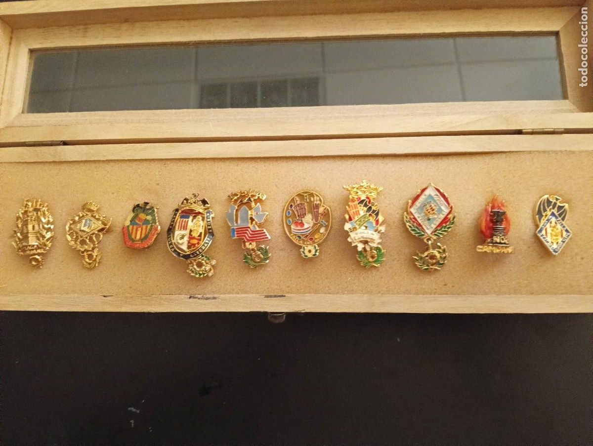 Pins de colecci&oacute;n: ESTUCHE COLECCION PINS DE LAS FALLAS DE LA SECCION ESPECIAL DE VALENCIA - JUNTA CENTRAL FALLERA