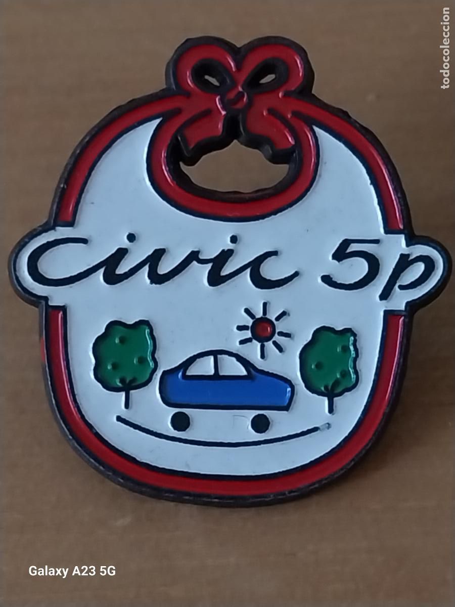 Pins de colecci&oacute;n: HONDA CIVIC 5 PUERTAS PIN PINCHO PINTURA LACADA 2.61CMS ALTO ORIGINAL AUTOMOCION COCHES