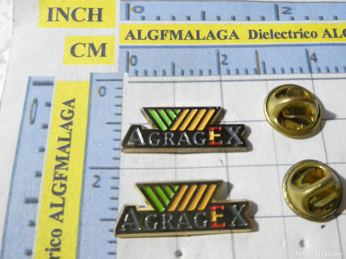 Pins de colecci&oacute;n: 2 PINS PAIS VASCO. VIZCAYA. AGRAGEX MAQUINARIA AGR&Iacute;COLA