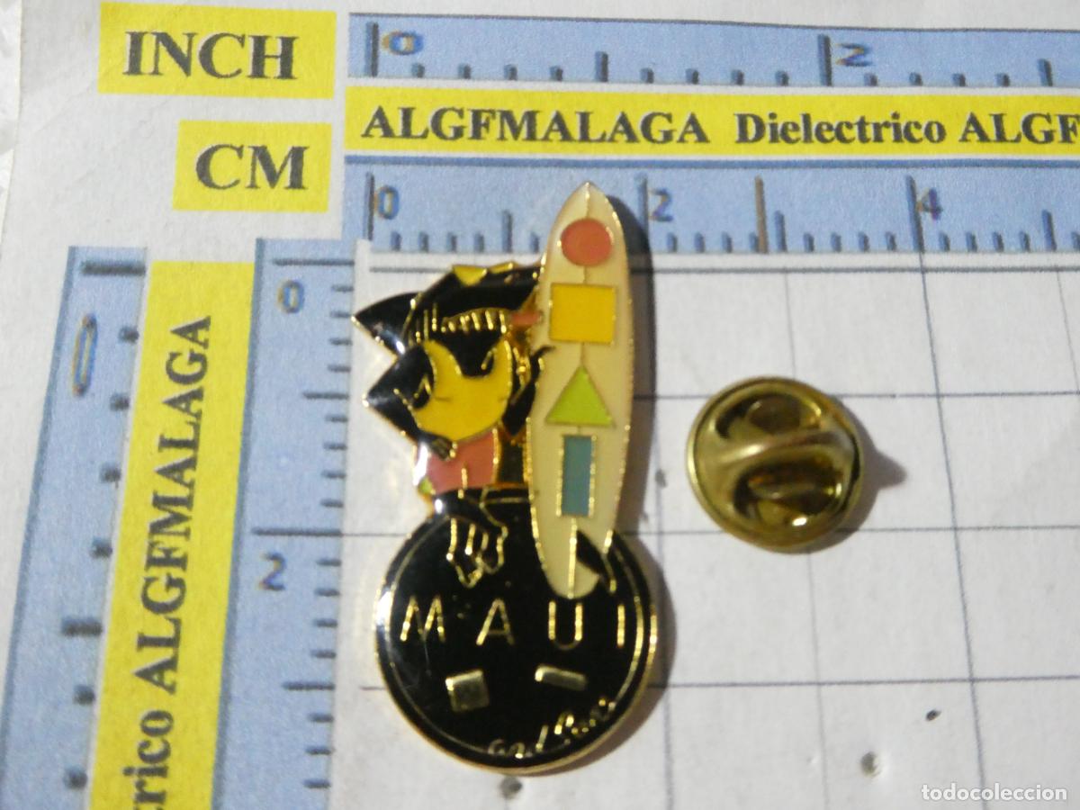 Pins de colecci&oacute;n: PIN DE MARCAS DE ROPA. MAUI AND SONS. SURF SURFING TIBUR&Oacute;N