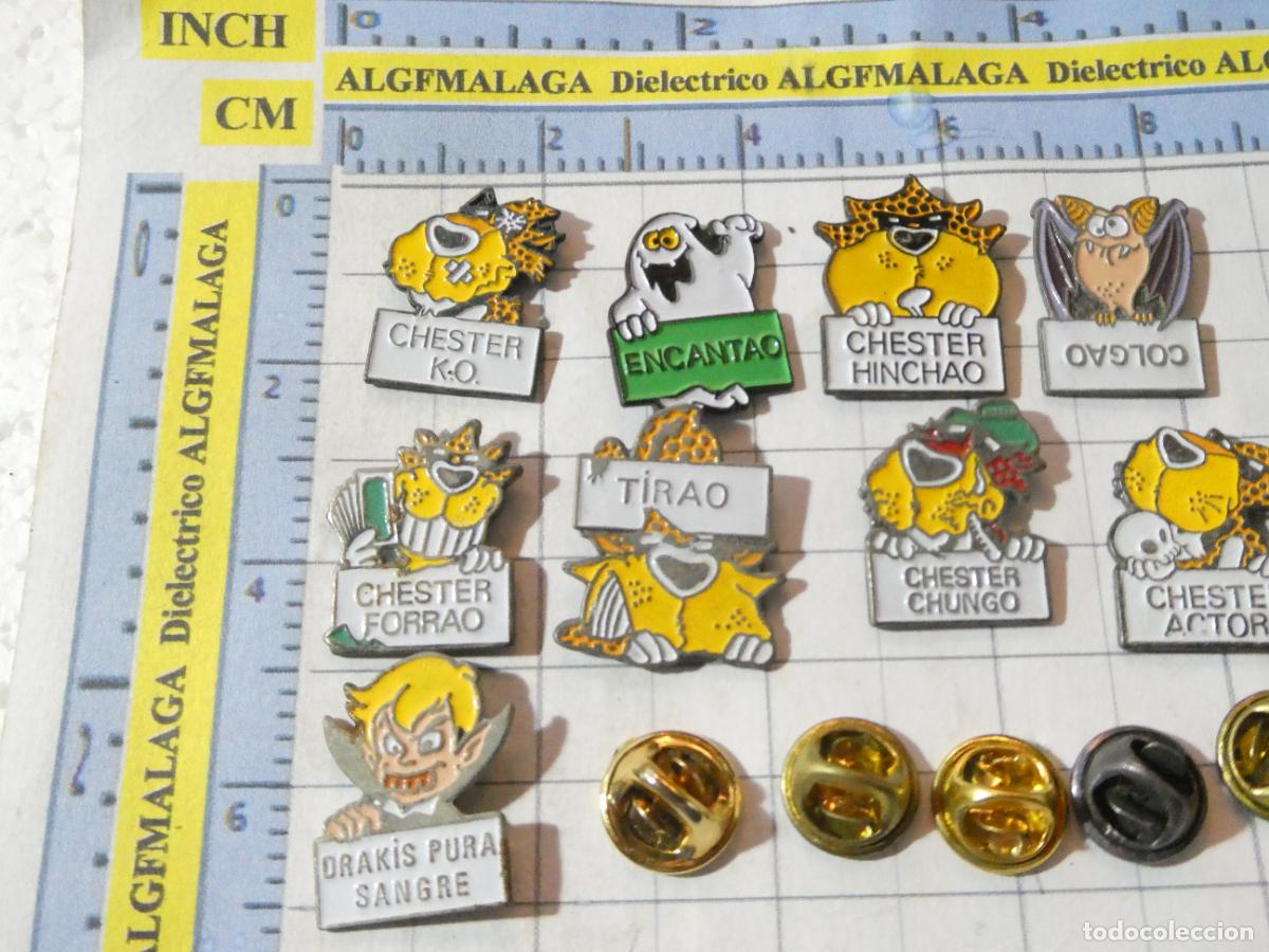 Pins de colecci&oacute;n: 9 PINS DE DIBUJOS CHUCHER&Iacute;AS PASTELITOS. SERIE CHESTER MATUTANO.