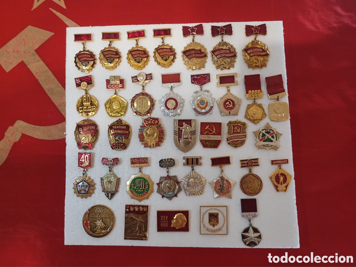 Pins de colecci&oacute;n: 35 insignias de Uni&oacute;n Sovi&eacute;tica (URSS)