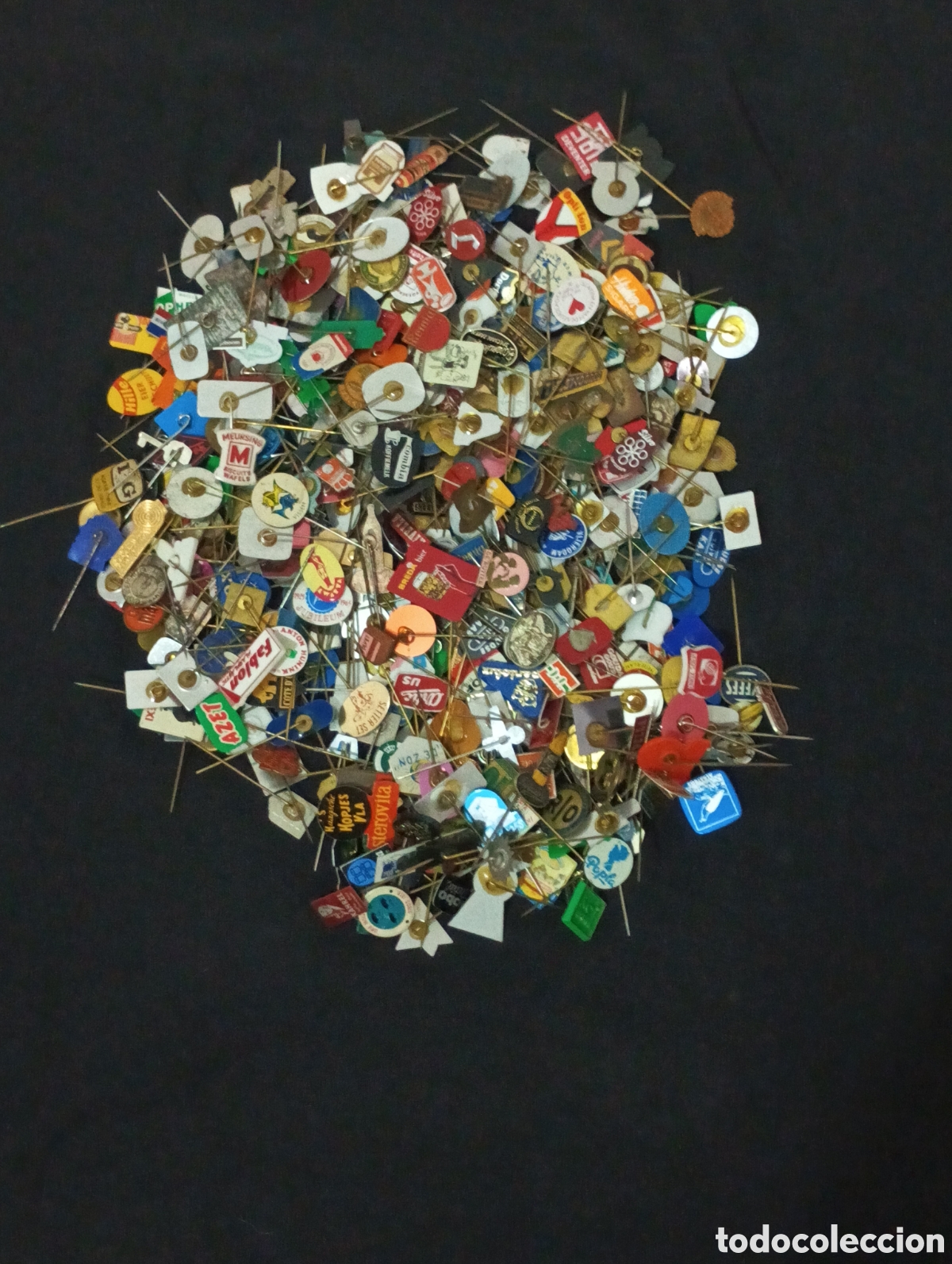 Pins de colecci&oacute;n: Lote 500 insignia alfiler aguja pins alrededor a&ntilde;os 70