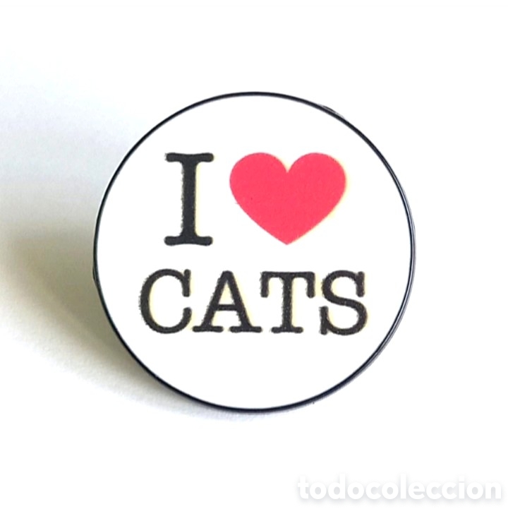 Pins de colecci&oacute;n: Pin met&aacute;lico &rdquo;I ❤️ Cats&rdquo;.