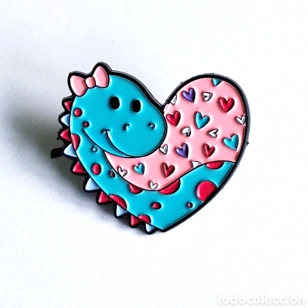 Pins de colecci&oacute;n: Pin coraz&oacute;n &rdquo;Dinosaurio&rdquo;.
