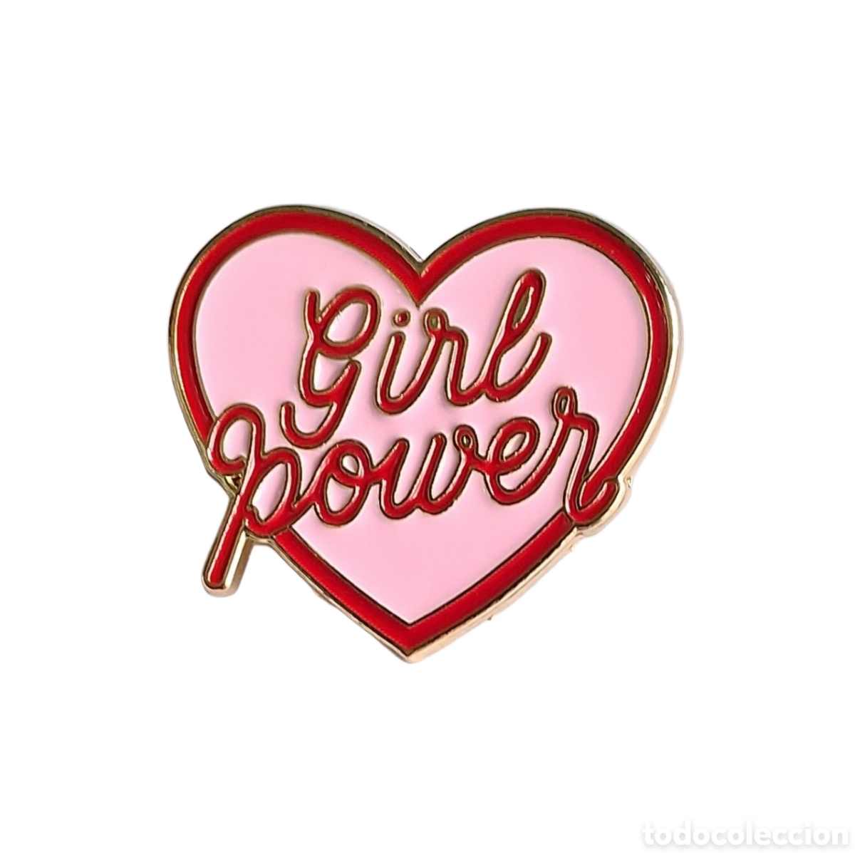 Pins de colecci&oacute;n: Pin coraz&oacute;n &rdquo;Girl Power&rdquo;.