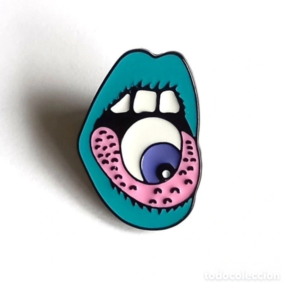 Pins de colecci&oacute;n: Pin met&aacute;lico &rdquo;Boca con ojo&rdquo;.