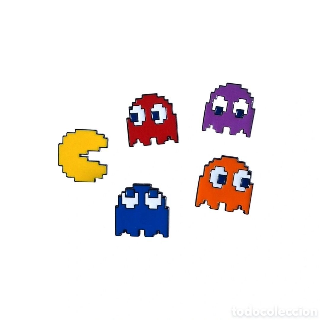 Pins de colecci&oacute;n: Pins met&aacute;licos &rdquo;Pac-Man&rdquo;.