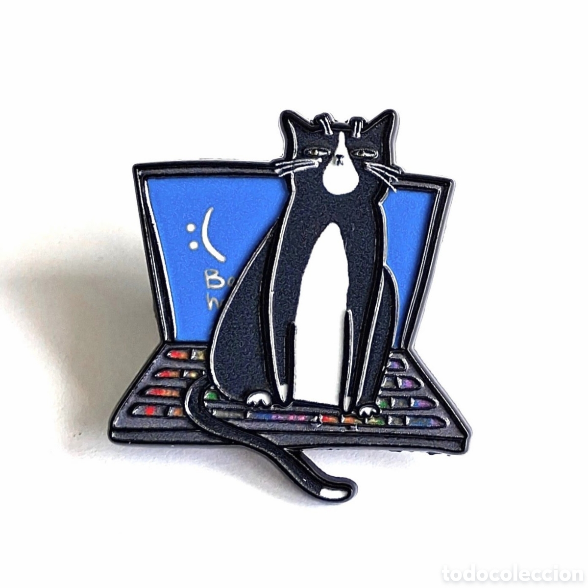 Pins de colecci&oacute;n: Pin &rdquo;Gato/Ordenador&rdquo;.