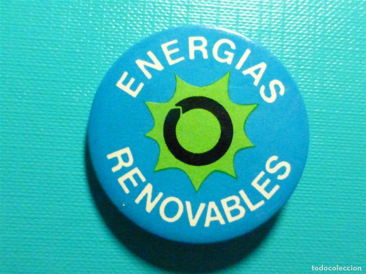 Pins de colecci&oacute;n: Chapa - Energias Falsas Verdes, Falsas Renovables - 3,75 cm - A&ntilde;os 90&acute;s - Esclavizan y Destruyen