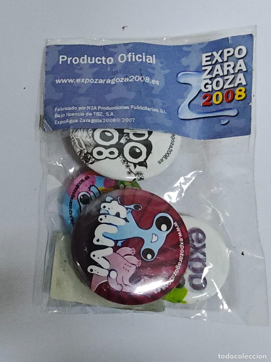 Pins de colecci&oacute;n: LOTE 4 CHAPAS EXPO ZARAGOZA 2008