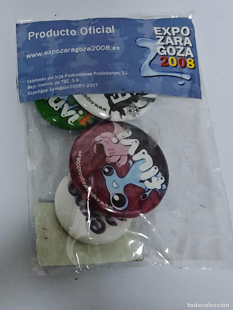 Pins de colecci&oacute;n: LOTE 4 CHAPAS EXPO ZARAGOZA 2008
