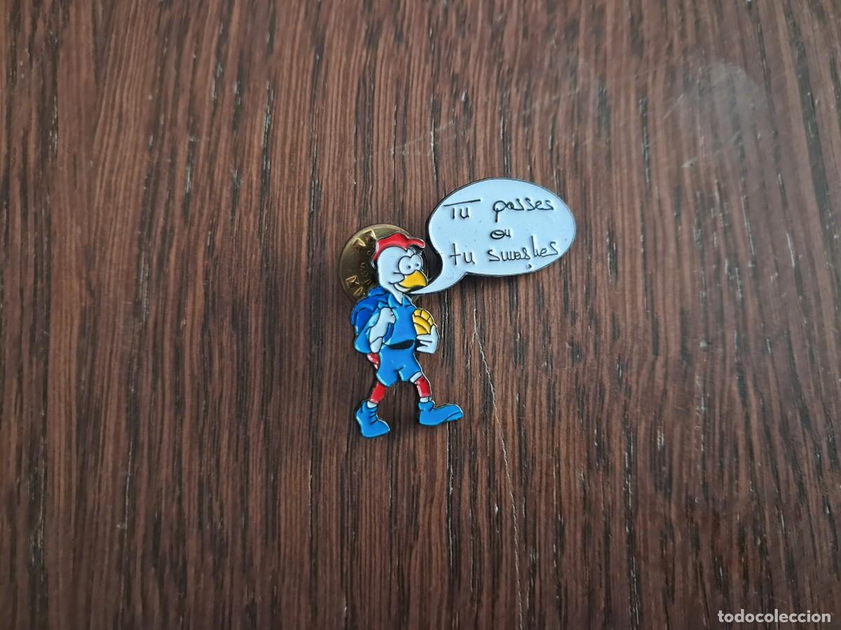 Sammlung von Pins: pin de metal, mascota pato, deportes, Francia.