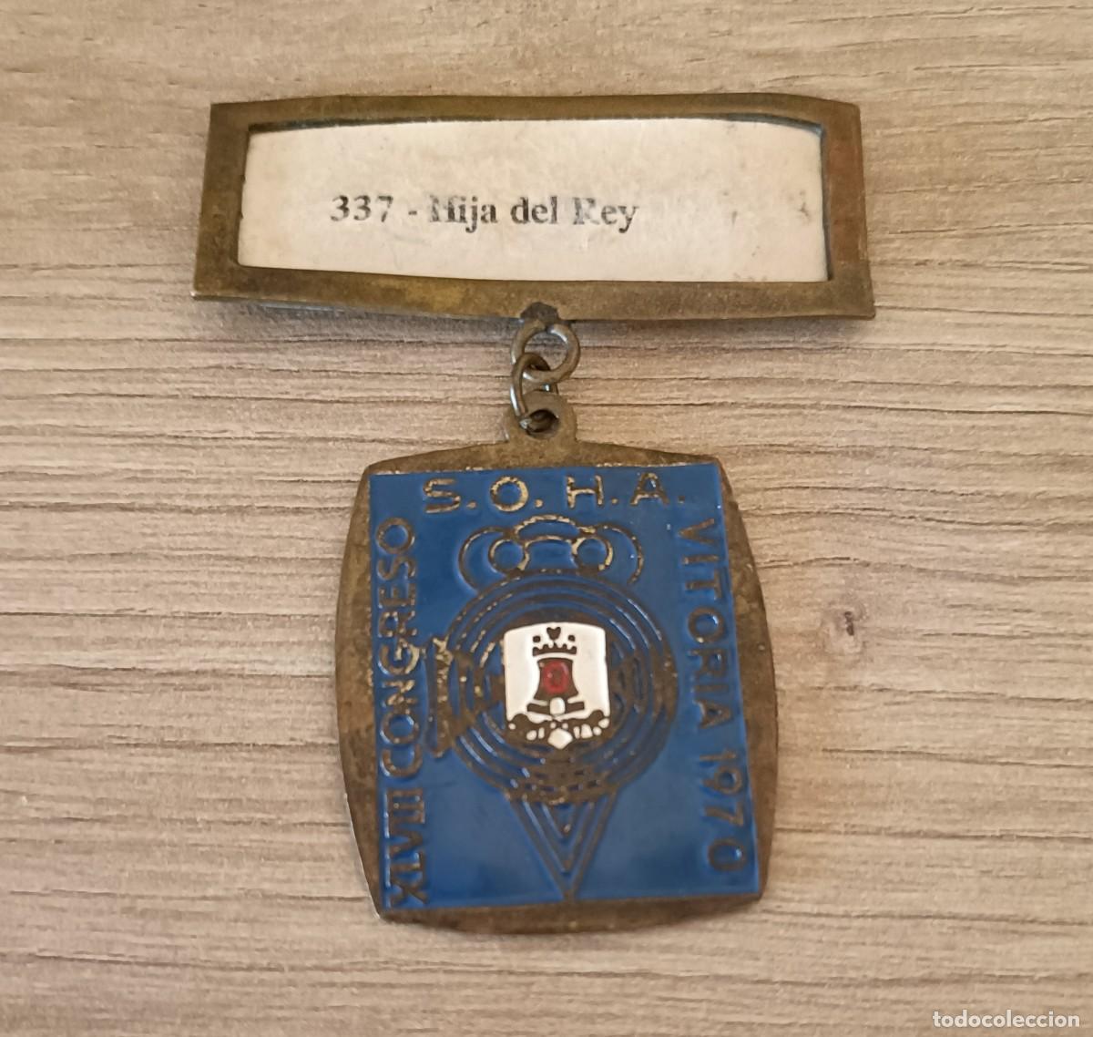 Pins de colecci&oacute;n: Insignia del XVIII Congreso de la S.O.H.A. (Sociedad Oftalmol&oacute;gica Hispano-Americana, Vitoria 1970