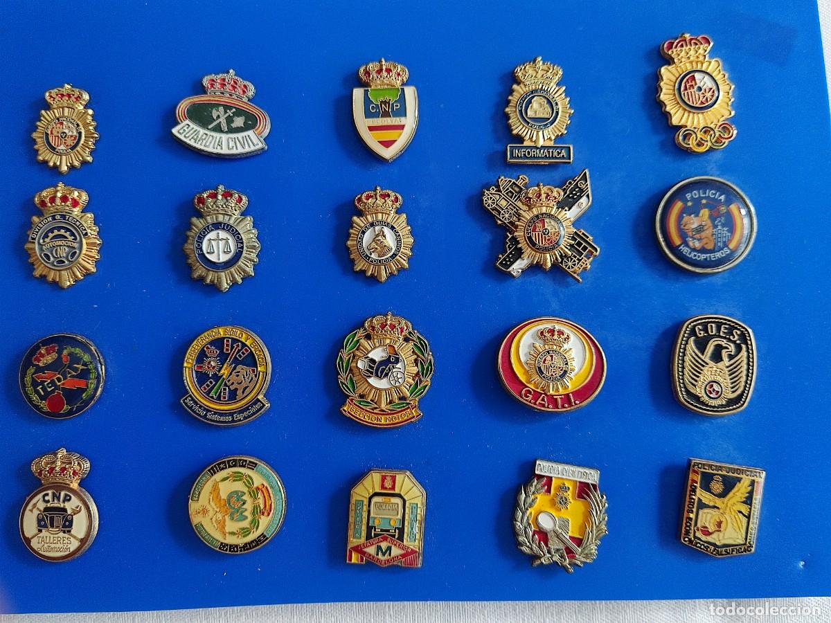 Pins de colecci&oacute;n: LOTE DE 20 PINS DE POLICIA