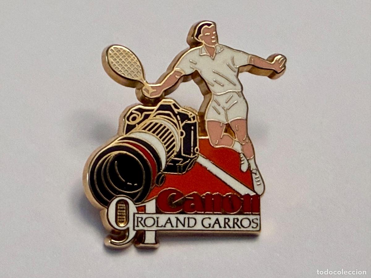 Pins de colecci&oacute;n: PIN FOTOGRAF&Iacute;A CANON - ROLAND GARROS 1991 - ARTHUS BERTRAND PARIS