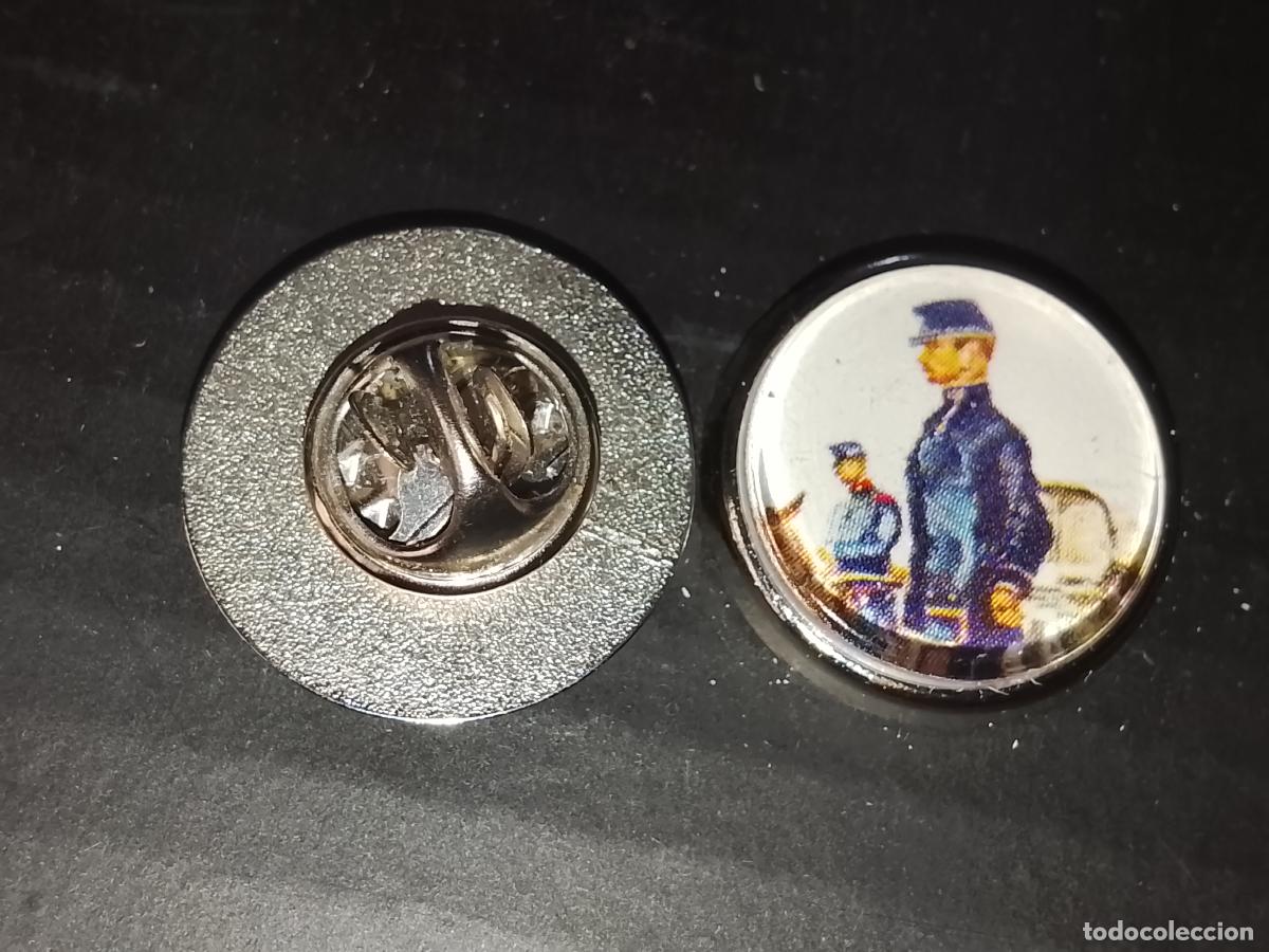 Pins de colecci&oacute;n: pin redondo metal - correos espa&ntilde;a caballeria ejercito militar soldados a caballo