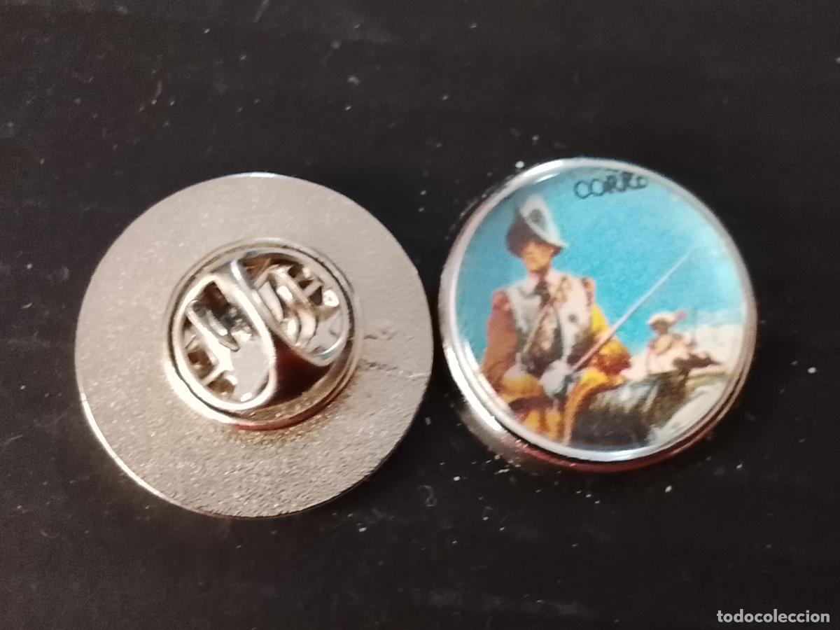 Pins de colecci&oacute;n: pin redondo metal - correos espa&ntilde;a caballeria ejercito militar soldados a caballo