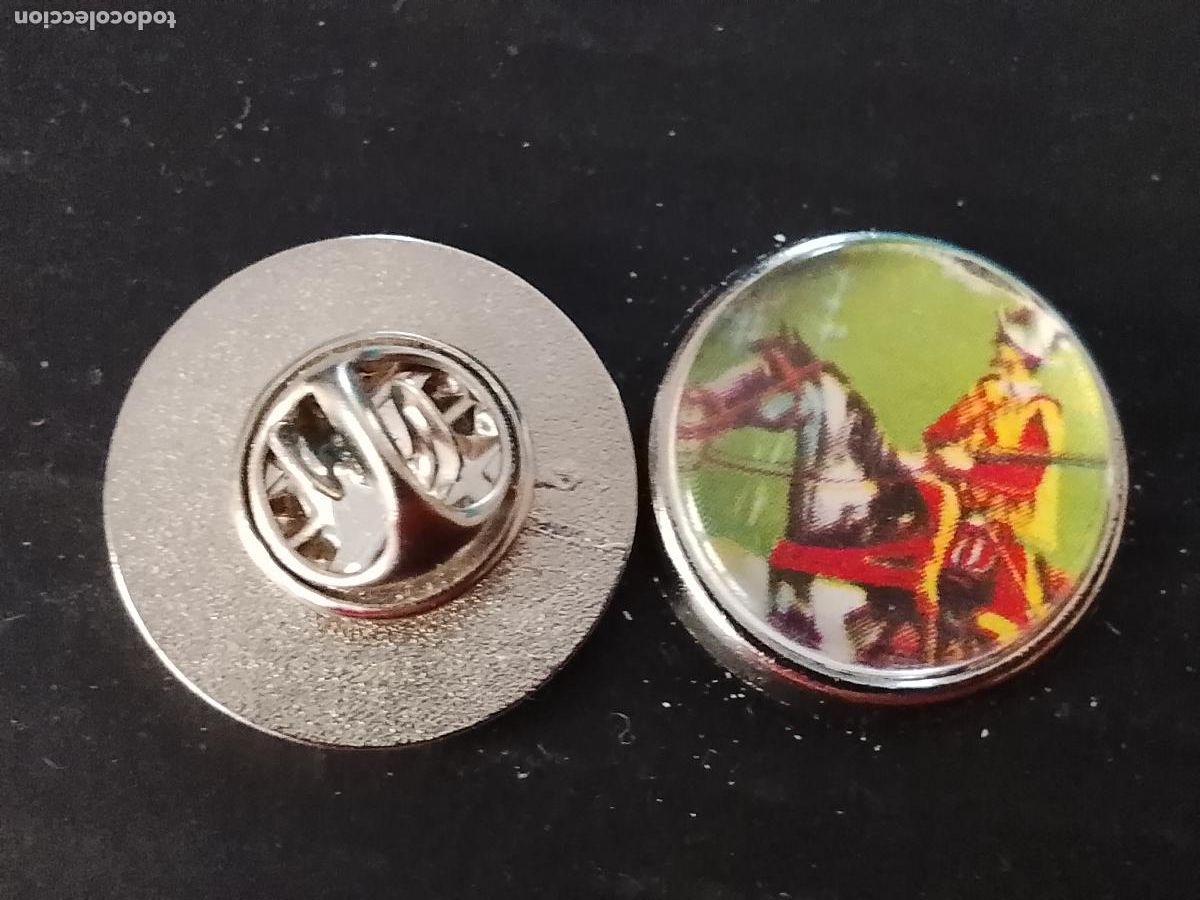 Pins de colecci&oacute;n: pin redondo metal - correos espa&ntilde;a caballeria ejercito militar soldados a caballo